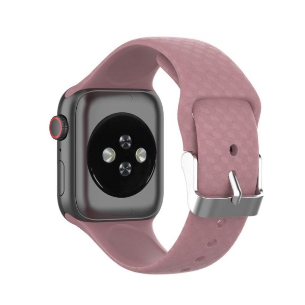 Apple Watch Series 5 44mm 3D strassi silikoninen kellonauha - Violetti Purple