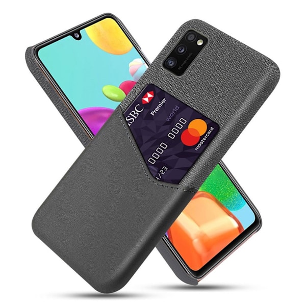 Bofink Samsung Galaxy A41 skal med korthållare - Silver/Grå Silvergrå