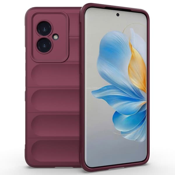 Blødt grebsformet Honor 100 cover - Rødvin Red