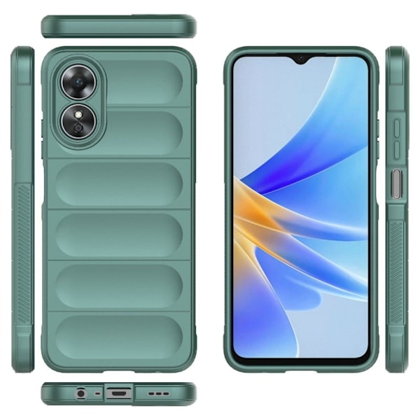 Blødt grebsformet Oppo A17 cover - Grøn Green