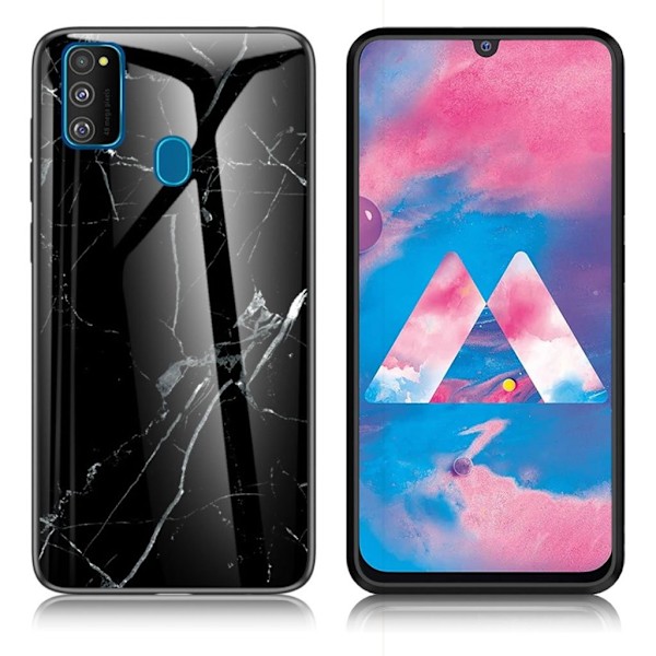 Fantasy Marmor Samsung Galaxy M30s skal - Svart Svart