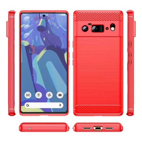 Carbon Flex Etui Google Pixel 6 Pro - Rød Red