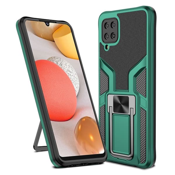 Støtsikker Hybrid Deksel med Kickstand til Samsung Galaxy A12 5G - Grønn Green