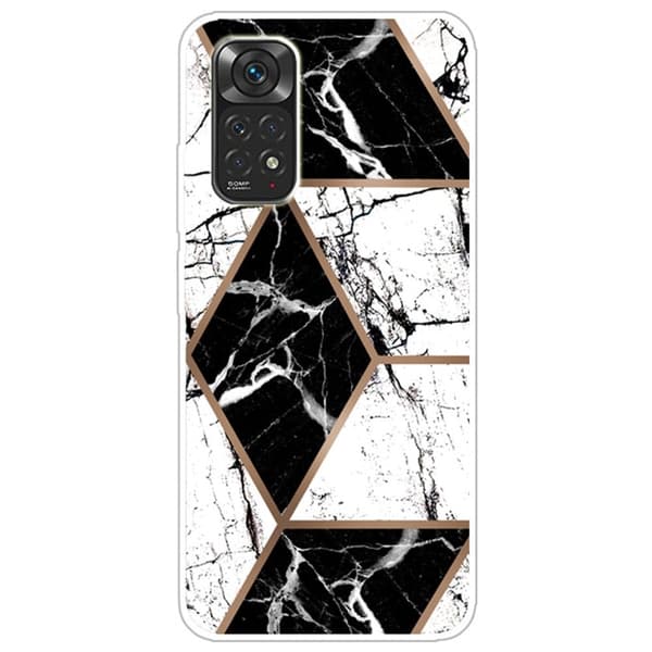 Marble Xiaomi Redmi Note 11 Pro 5G Etui - Svart og Hvit Diamant Black