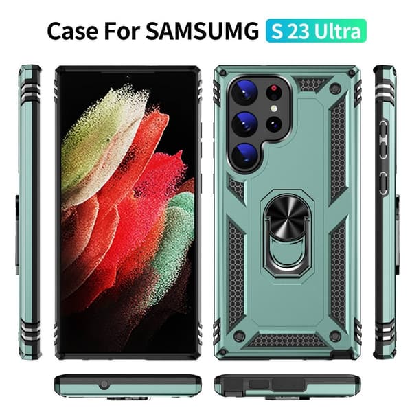 Bofink Combat Samsung Galaxy S23 Ultra skal - Grön Grön