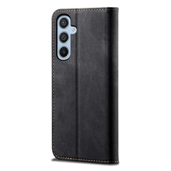 Jeans Samsung Galaxy M14 Flip Etui - Sort Black