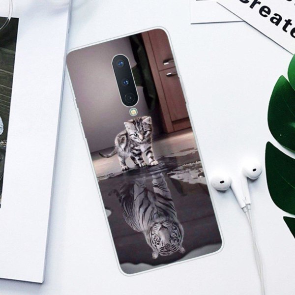 Deco OnePlus 8 skal - Katt Och Tiger Reflektion multifärg