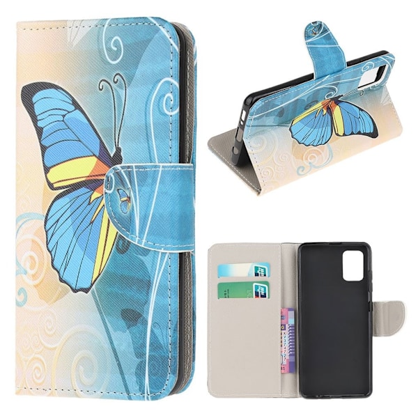 Wonderland Motorola Moto G100 / Motorola Edge S flip kuoret - Sininen Perhonen Blue