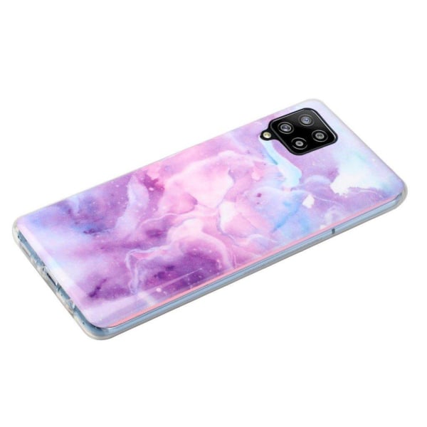 Marble design Samsung Galaxy A42 5G kotelot - Violetti Pilvet Purple