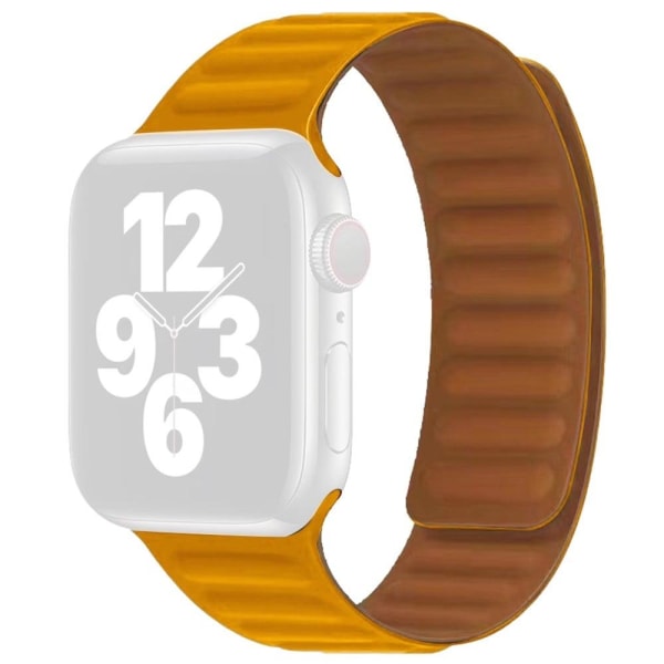 Apple Watch (45mm) dual color silicone magnetic lock watch strap Guld