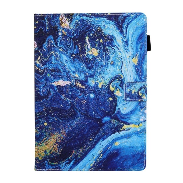 Cool  læder flip etui til iPad (2018) - maleri Blue