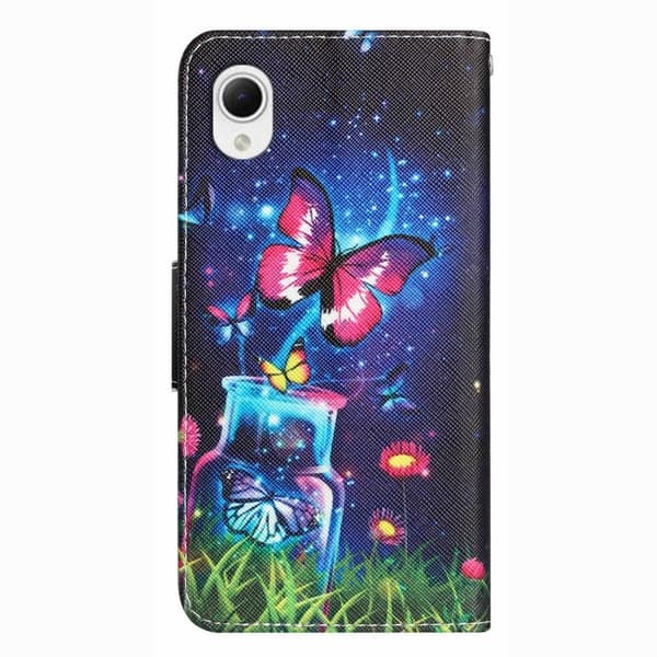 Wonderland Samsung Galaxy A23e Flip Etui - Bottle og Sommerfugl Multicolor