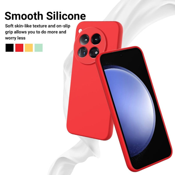 Matte Liquid OnePlus 12 silikone cover - Rød Red