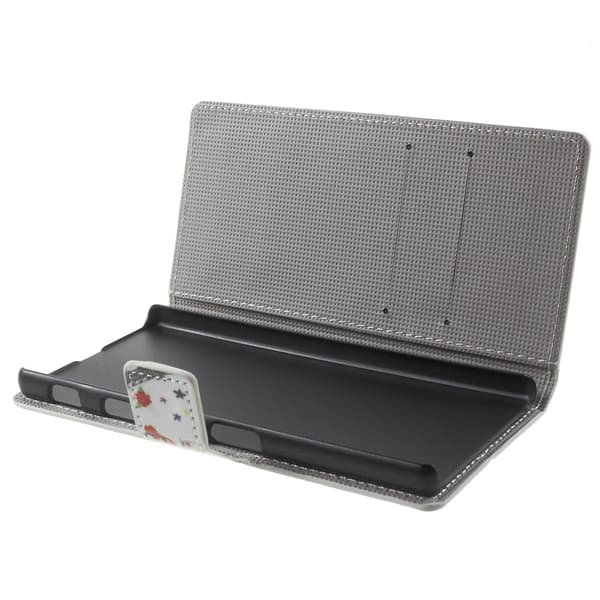 Moberg Sony Xperia Z5 Lær Etui - Eiffeltårnet & Frukt Multicolor