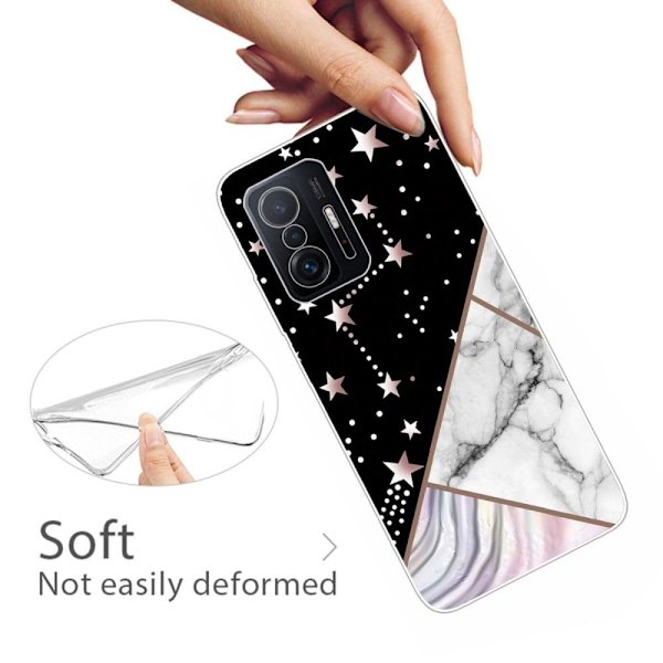 Marble Xiaomi 11T / 11T Pro Etui - Stjernebillede Marmor Tile Black