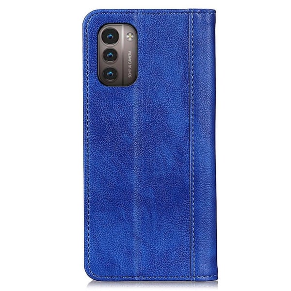 Äkta läder Nokia G11 / Nokia G21 fodral med magnetisk stängning Blå