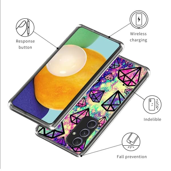 Deco Samsung Galaxy A34 5G kotelot - Timantit Purple