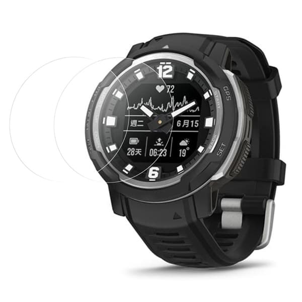 2 stk. skærmbeskyttelse til Garmin Instinct Crossover Transparent