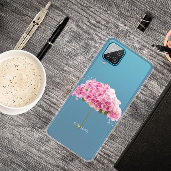 Deco Samsung Galaxy A12 5G kotelot - Ruusu Sateenvarjo Pink