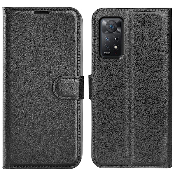 Classic Xiaomi Redmi Note 11S 5G / Xiaomi Redmi Note 11 Pro flip kuoret - Musta Black