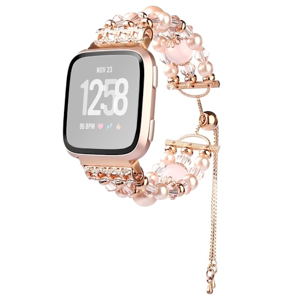 Fitbit Versa 2 / Versa lite / Versa modernt klockarmband i pärlstil - Roséguld Rosa