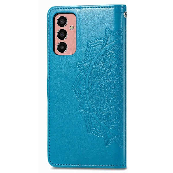 Mandala läder Samsung Galaxy M13 4G fodral - Blå Blå