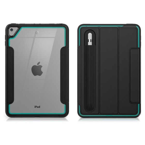 iPad Mini (2019) elegant tri-fold case - Black / Baby Blue Black