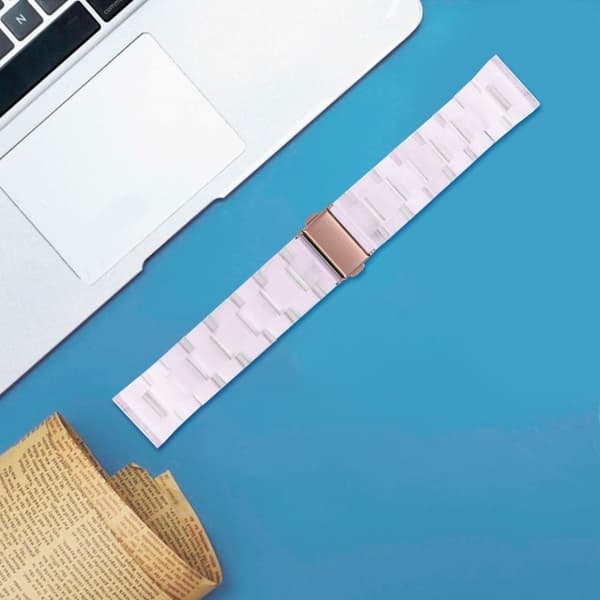 Resin Band Popglory Smart Watch Replacement Strap - Lyserosa Pink