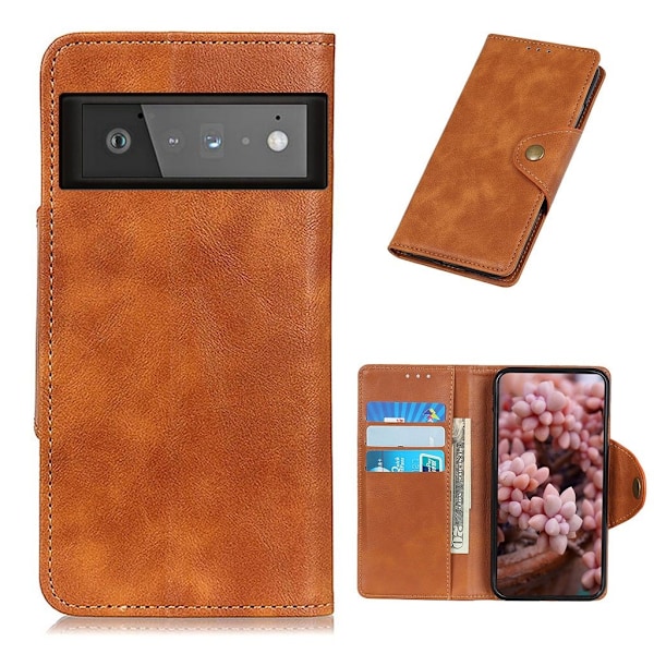 Alpha Google Pixel 6 Pro Flip Etui - Brun Brown
