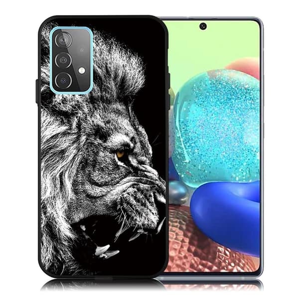 Imagine Samsung Galaxy A72 5G kotelot - Leijona Silver grey