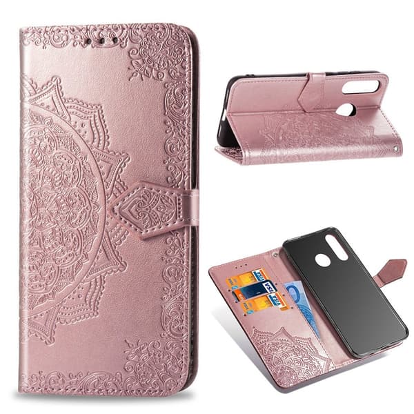 Mandala Huawei P30 Lite flip etui - Rose Gold Pink