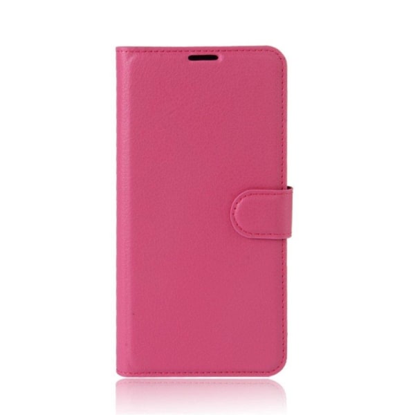 Alcatel A5 litsipintainen nahkakotelo - Rose Pink