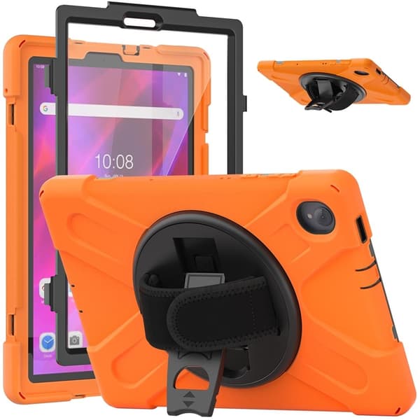 Lenovo Tab M10 FHD Plus 360°-sving Silikon Etui - Oransje Orange