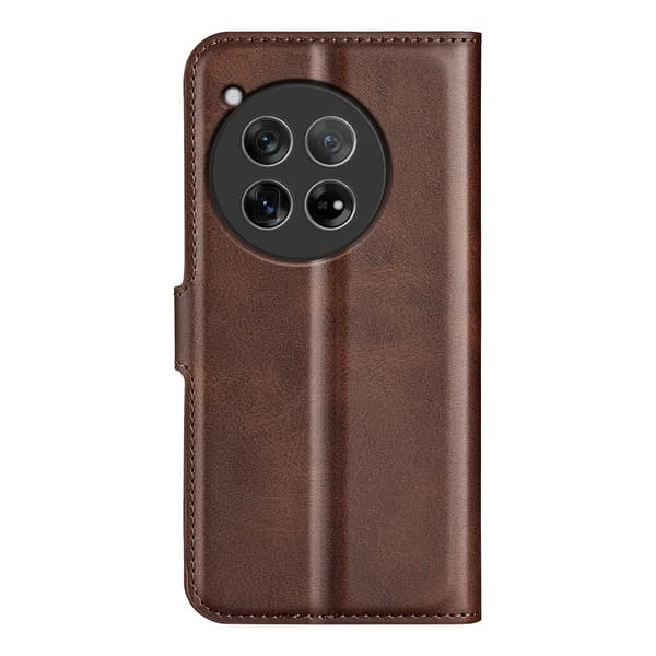 OnePlus 12 læderetui med pung - Brun Brown