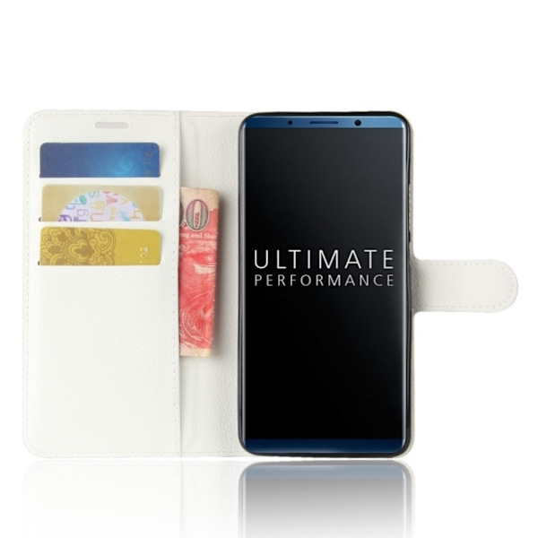 Huawei Mate 10 Pro Stilrent skinn fodral - Vit Vit