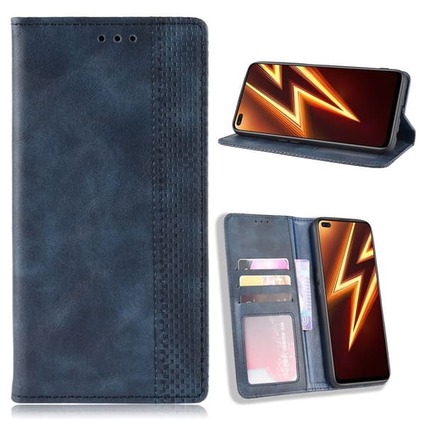 Bofink Vintage Realme 6 Pro Etui - Blå Blue