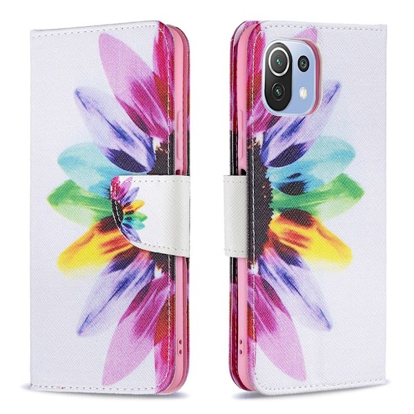 Wonderland Xiaomi 11 Lite 5g Ne / Mi 11 Lite 5g / 11 Lite Flip Etui - Farverig Kronblade Multicolor