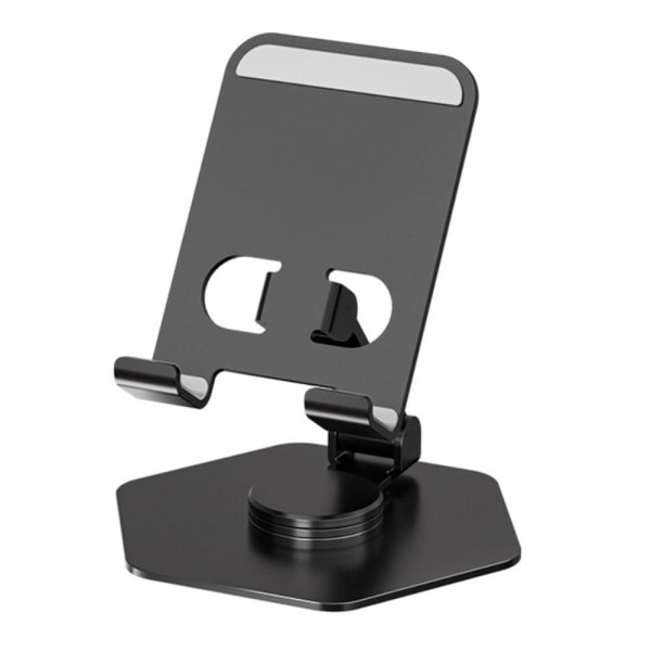 Universal rotatable desktop phone and tablet stand - Black Svart
