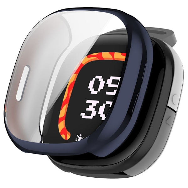 Fitbit Ace LTE Klockfodral Galvaniserad Flexibel Full Täckning Skyddsfodral - Midnattsblå Blå