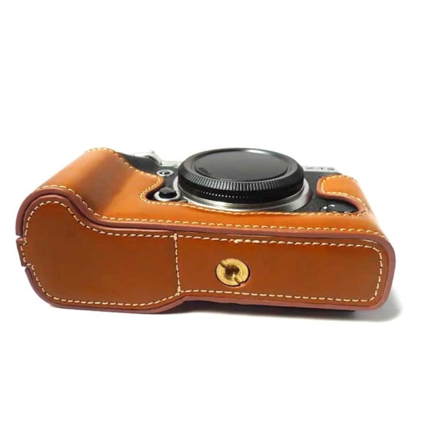 Fujifilm X-T3 læder cover til halv krop - Brun Brown