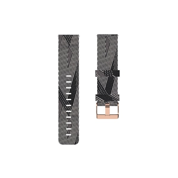 Fitbit Versa / Versa 2 / Blaze nylon Urrem - Sort Stripe Black