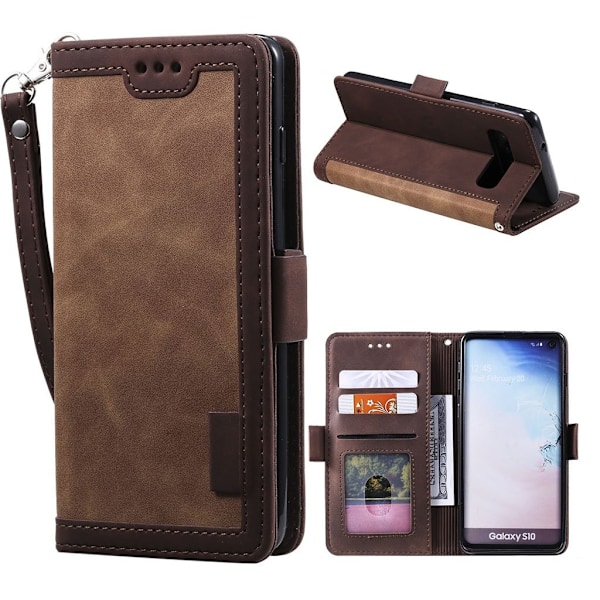 Suburbian läder Samsung Galaxy S10 fodral - Brun Brun