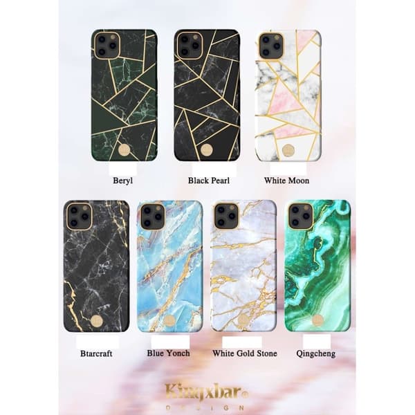 Kingxbar iPhone 11 Pro Max kotelo - Musta Kuvio Black