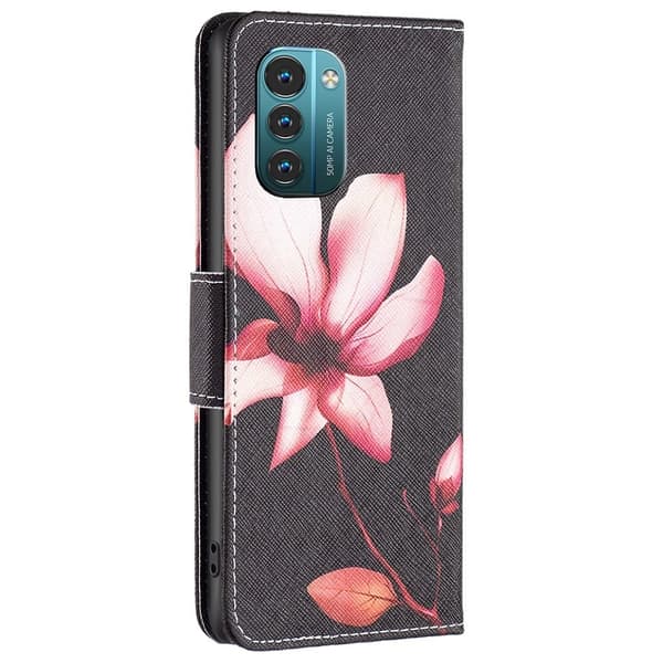 Wonderland Nokia G11 / Nokia G21 flip-etui - Rosa Blomst Multicolor