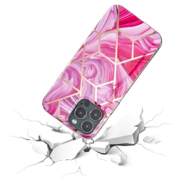 Marble design iPhone 14 Pro cover - Rød Rombe Red