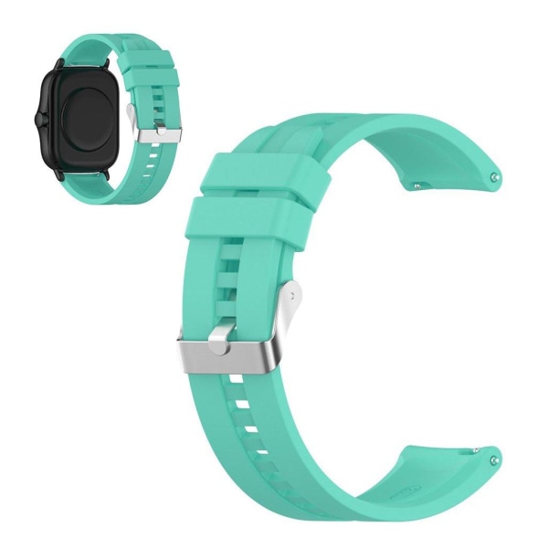 20mm silicone watchband for Amazfit GTS devices - Cyan Grön