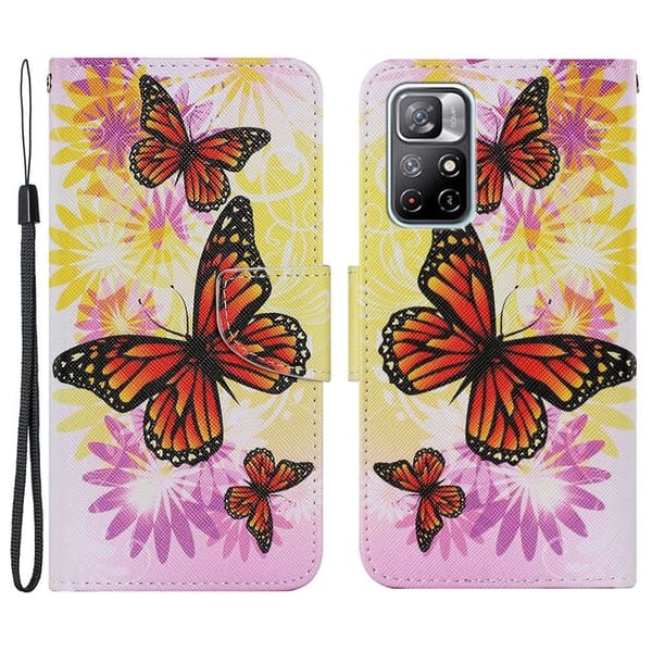 Wonderland Xiaomi Redmi Note 11T 5G / Note 11s 5g Flippetui - Big Sommerfugl Multicolor