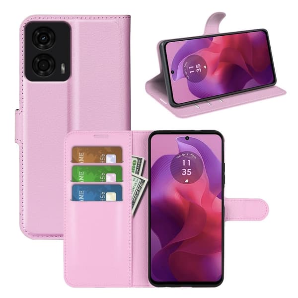 Classic Motorola Moto G24 flip etui - Rosa Pink