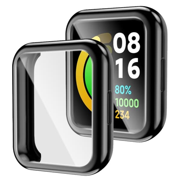 Xiaomi Redmi Watch 2 elektropläterat TPU-skydd - Svart Transparent
