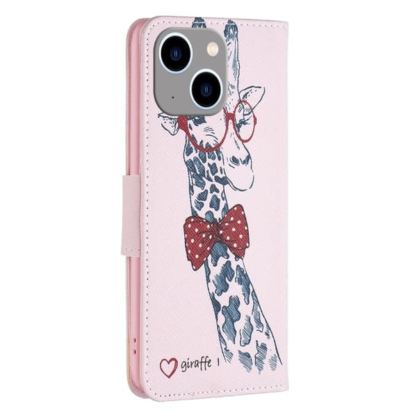 Wonderland iPhone 15 Plus flip etui - Giraf Pink